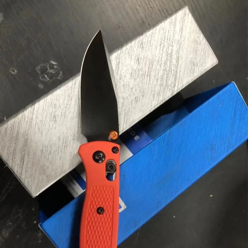 BM 533-3 MINI Bugout Nylon Wave Fibre Handle Axis Lock Folding Outdoor Self Defense Pocket Knife EDC Camping Hunting Tools