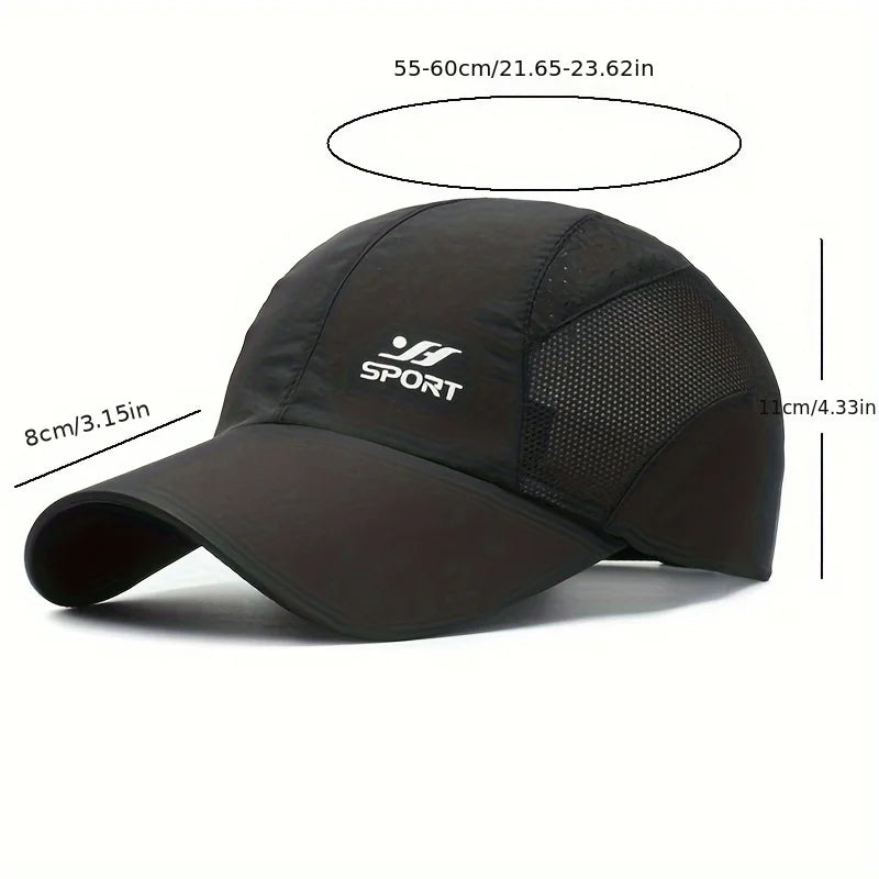 Stay Protected in Style: UV Protection Baseball Cap with Quick-Drying Soft Top, Breathable Strapback for Hiking, Fishing & Outdo