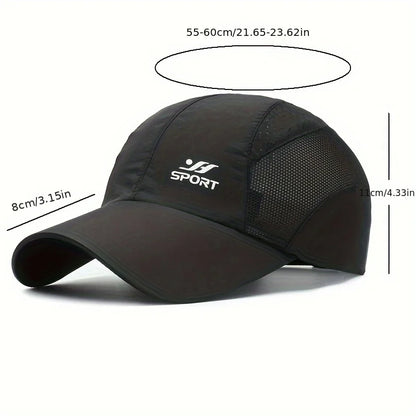 Stay Protected in Style: UV Protection Baseball Cap with Quick-Drying Soft Top, Breathable Strapback for Hiking, Fishing & Outdo