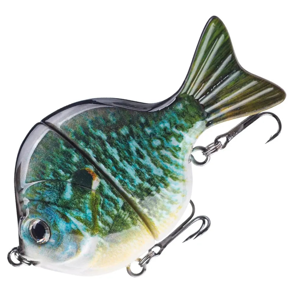 1PCS 9CM 34.5G Glide Bait Single-jointed Plastic Swimbait Sunfish Fishing Bass Lures