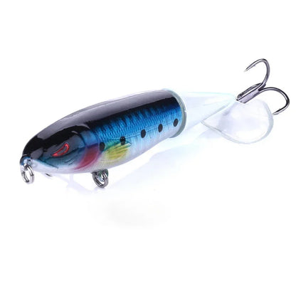 1pcs 10cm 14cm Topwater Spinner Fishing Lure Popper Artificial Pencil Hard Bait Propeller Rotating Tail Fishing Tackle Swimbait