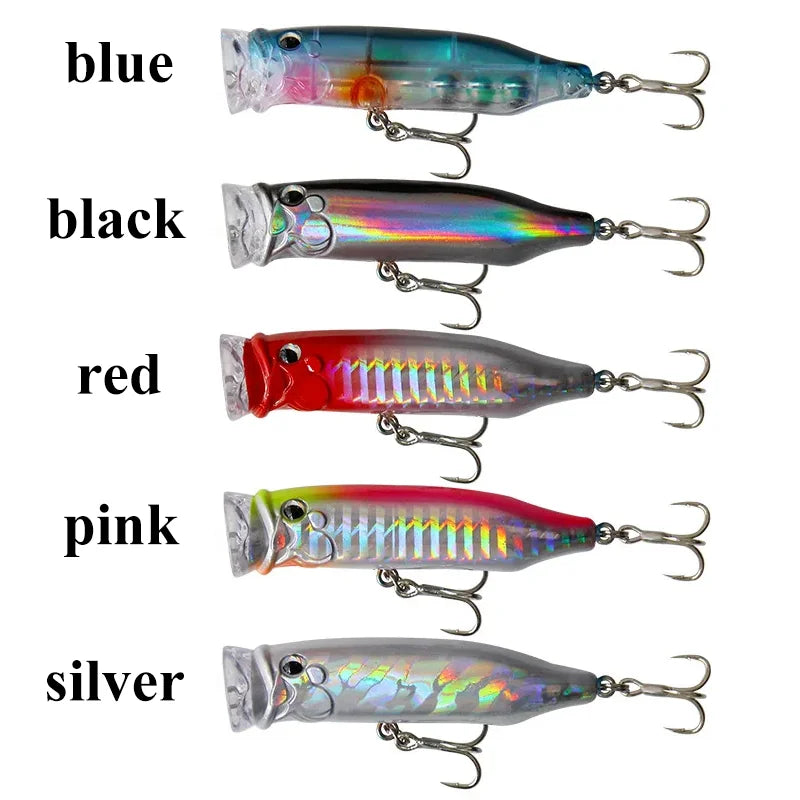 WaveStrike™ Popper Lure 7cm – Topwater Floating Crankbait