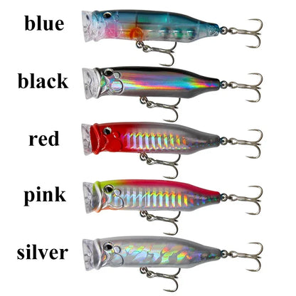 WaveStrike™ Popper Lure 7cm – Topwater Floating Crankbait