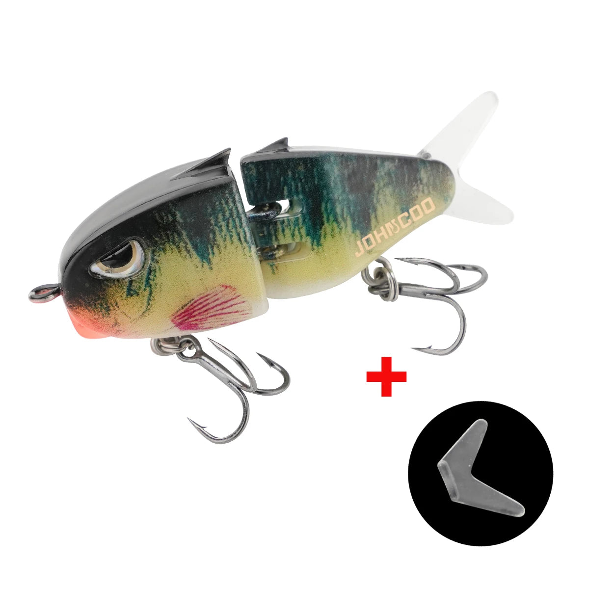 Jointed fishing lure Trout lure Johncoo 5.5cm 6.5g slow sinking Fishing lure 2 sections lure fishing bait Swimming bait
